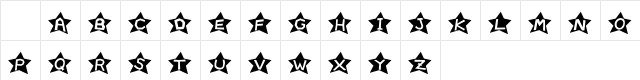 star Regular Character Map