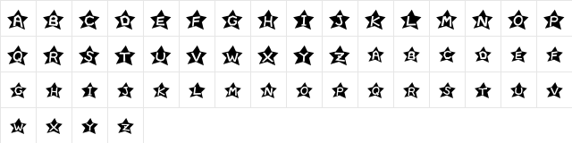 star Regular Character Map