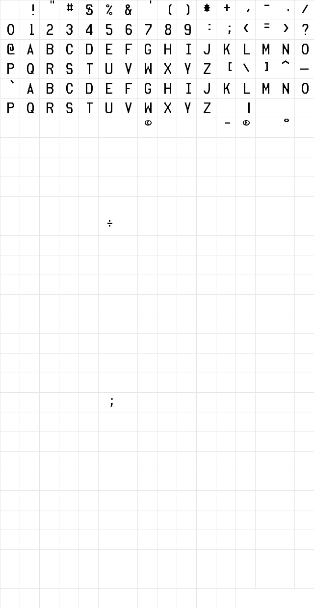 Star3 Extended Regular Character Map Star3 Extended Regular Character Map