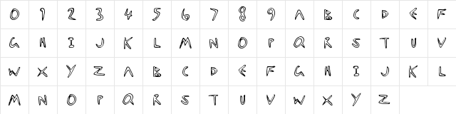 StarFishy Regular Character Map