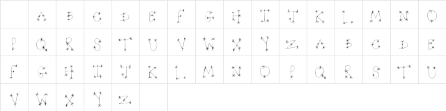 StarWonder Regular Character Map StarWonder Regular Character Map