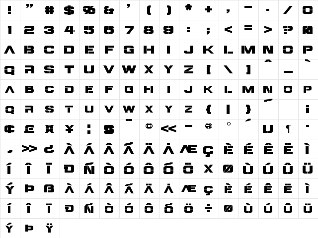 Steiner Regular Character Map