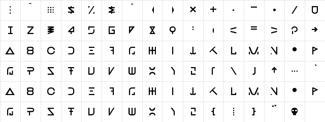 New Regular Character Map
