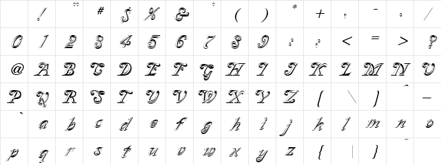 Sterling Regular Character Map Sterling Regular Character Map