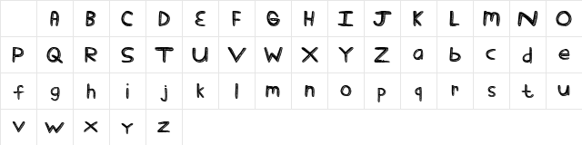 Stick Tickle Regular Character Map Stick Tickle Regular Character Map