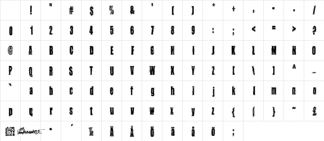 Takapiru2 Regular Character Map Takapiru2 Regular Character Map
