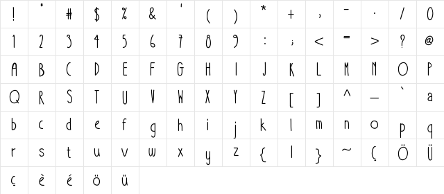 TakeItOrLeaveIt Medium Character Map