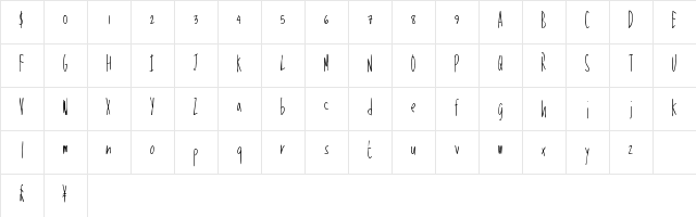TalkingLouder Regular Character Map