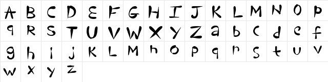 TearDrops Regular Character Map