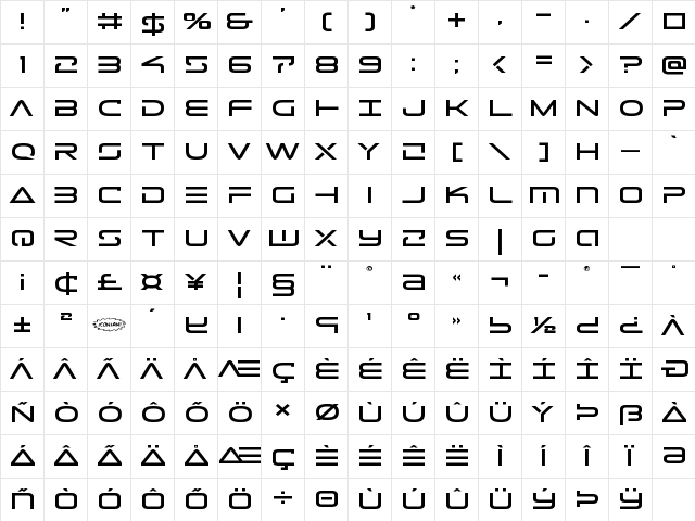 Tele-Marines Expanded Expanded Character Map Tele-Marines Expanded Expanded Character Map