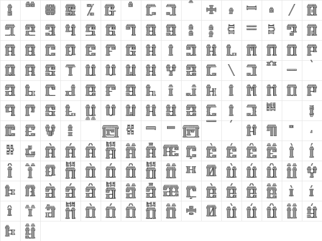 Temple of Gong Regular Character Map Temple of Gong Regular Character Map