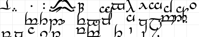 Tengwar_Eldanaro Medium Character Map