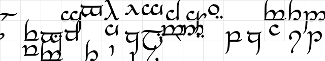 Tengwar_Eldanaro Normal Character Map