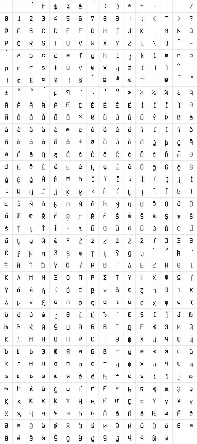 TerminessTTF Nerd Font Mono Medium Character Map TerminessTTF Nerd Font Mono Medium Character Map