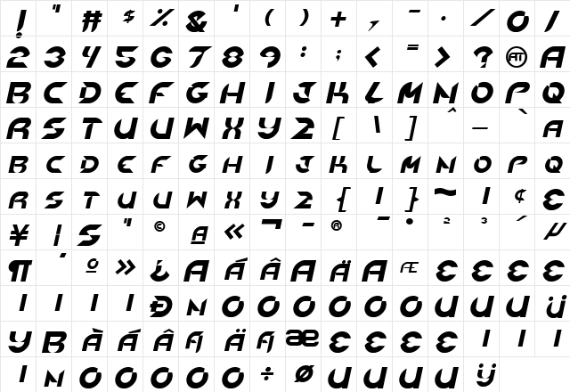 NewDigital Original Character Map