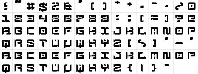 The Messenger Regular Character Map