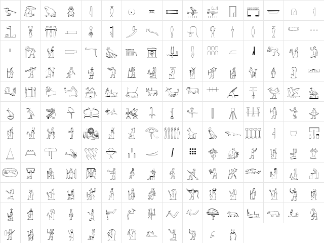 The Nile Song Regular Character Map The Nile Song Regular Character Map