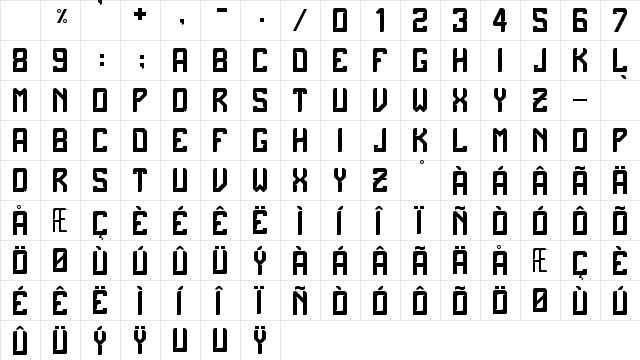 theTeam Regular Character Map theTeam Regular Character Map