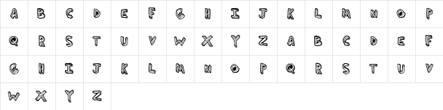 ThirdHand Regular Character Map