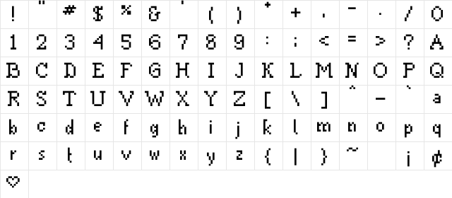 ThisSmacky Medium Character Map