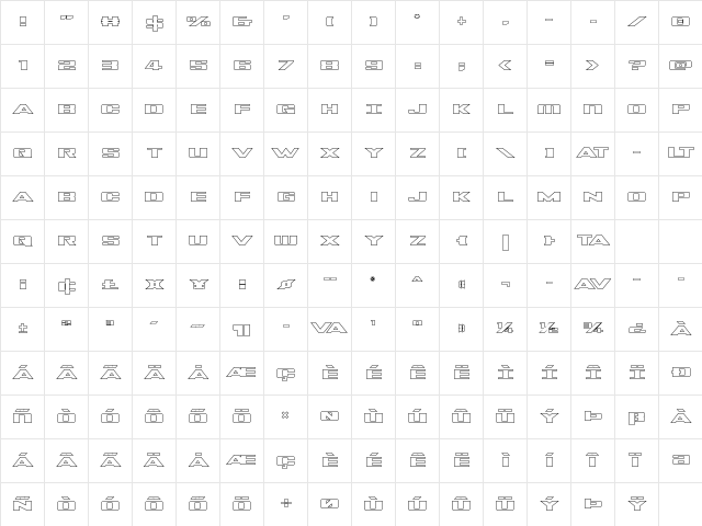 Tigershark Outline Regular Character Map Tigershark Outline Regular Character Map