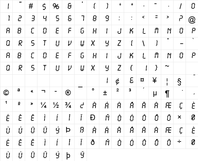 Time Normal Character Map