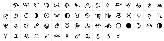 Tips LT Std Astro Character Map
