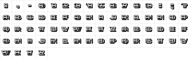 Toledo Half Filled Regular Character Map