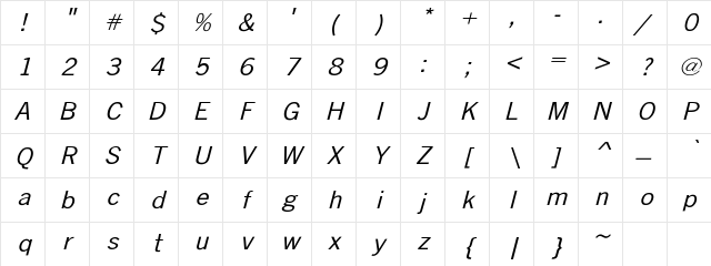 NewsGothicExt 2 Regular Character Map NewsGothicExt 2 Regular Character Map