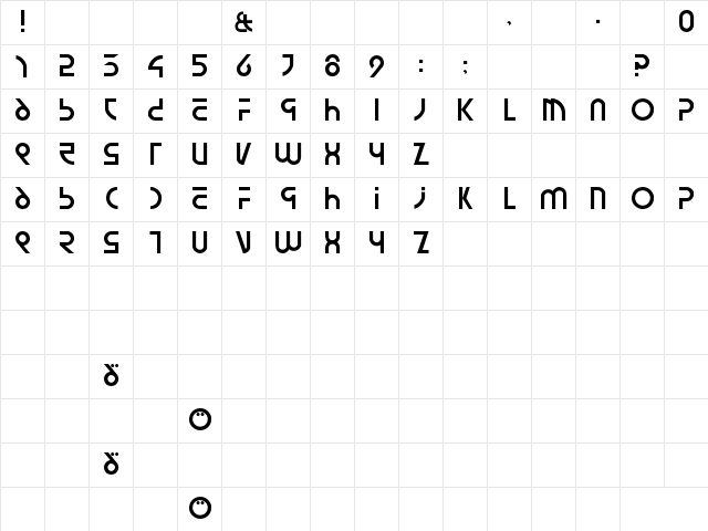 newsiren Regular Character Map
