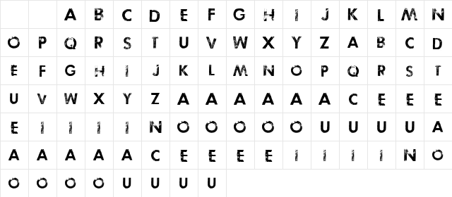 TOSCA ZERO Copyright (c) 2009 by Billy Argel. All rights reserved. Regular Character Map TOSCA ZERO Copyright (c) 2009 by Billy Argel. All rights reserved. Regular Character Map