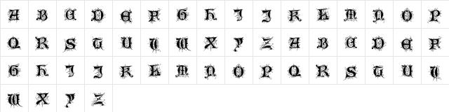 Tosca Regular Character Map Tosca Regular Character Map