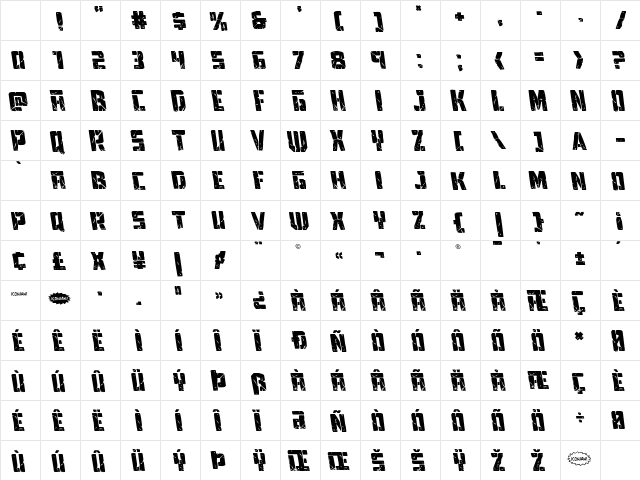 Tower Ruins Leftalic Italic Character Map Tower Ruins Leftalic Italic Character Map