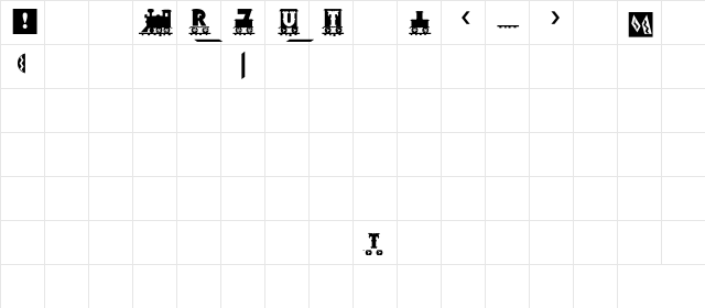 ToyBlock Regular Character Map