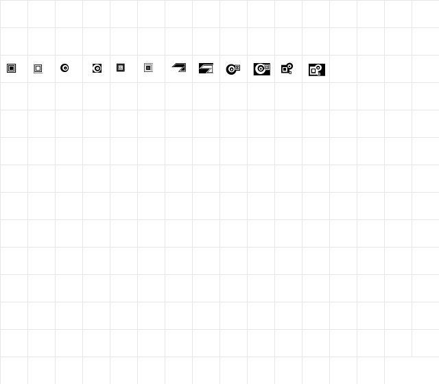 NewSymbolFont2 Regular Character Map