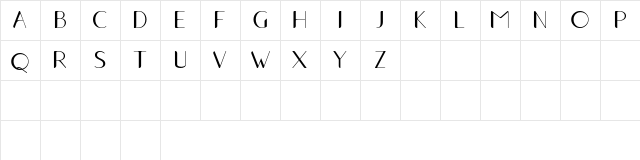 TRAHO2 Regular Character Map