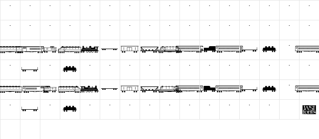 Trains Regular Character Map