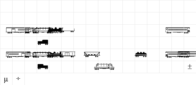 Trains Regular Character Map