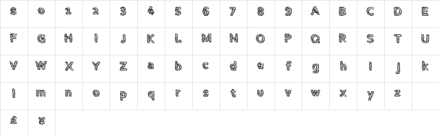 TrapMusic Regular Character Map