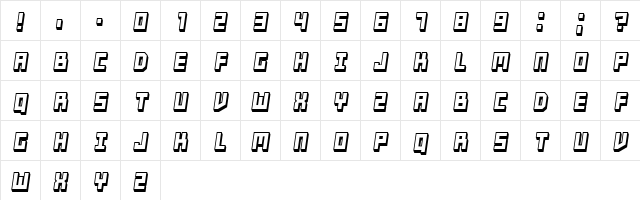 Tricks Hollow Italic Character Map Tricks Hollow Italic Character Map