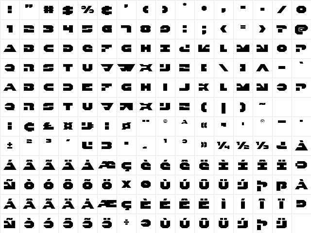 Trigger Man Expanded Expanded Character Map Trigger Man Expanded Expanded Character Map