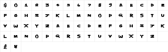 TrippleDots Regular Character Map