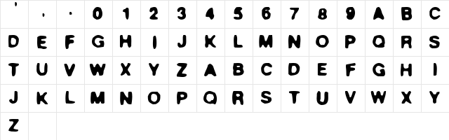 True Stories Regular Character Map