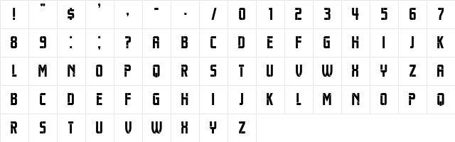 Trueborn Regular Character Map Trueborn Regular Character Map