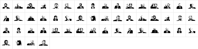 Trump Regular Character Map