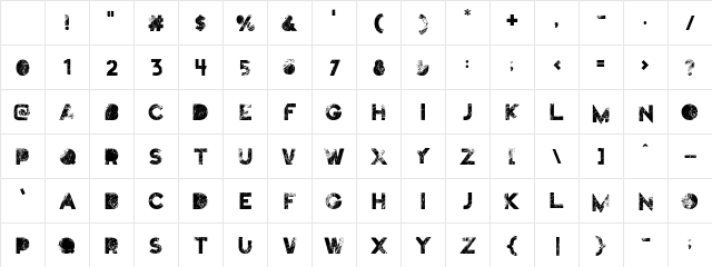 Truskey Regular Character Map