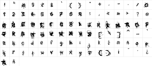 Tumult Regular Character Map Tumult Regular Character Map