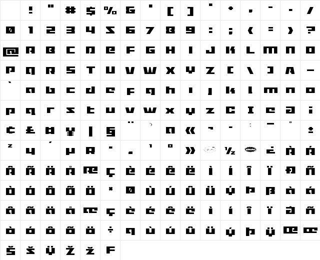 Turbo Charge Light Character Map Turbo Charge Light Character Map