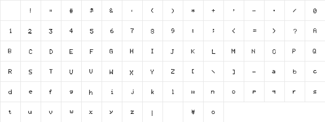 TwistyPixel Regular Character Map TwistyPixel Regular Character Map