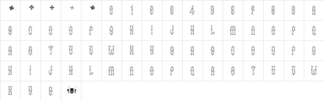 Two Fingers King Regular Character Map